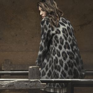 Farmer's Market Iceland Animal Print Sweater Coat